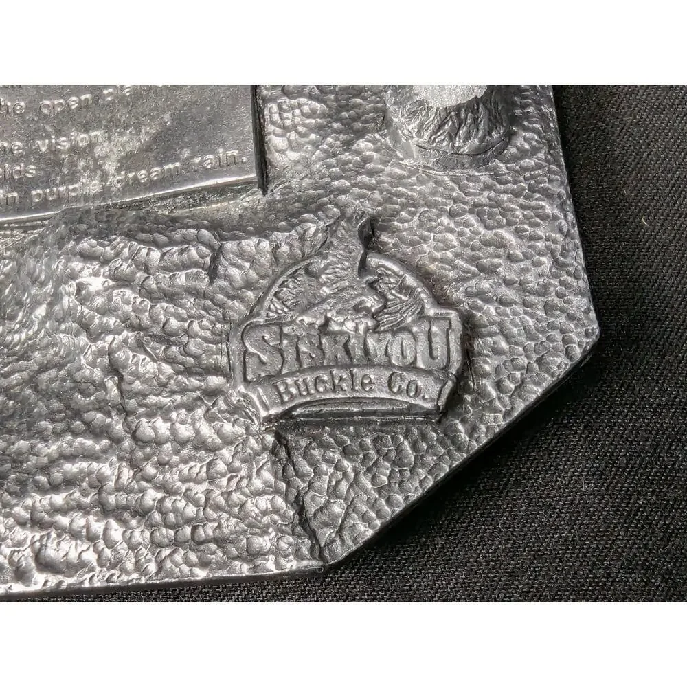 Vintage 1988 Siskiyou Buckle Co Mighty Horse Belt Buckle Solid Pewter Made in...